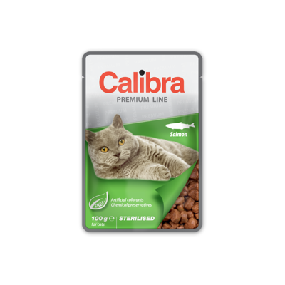 CALIBRA Cat pouch Premium Sterilised Salmon konservai sterilizuotoms katėms su lašiša, 100g paveikslėlis
