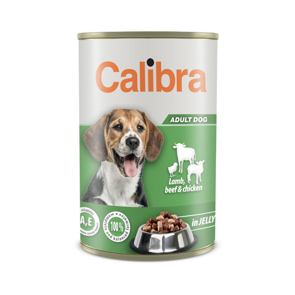 CALIBRA Dog can lamb-beef-chick. in jelly konservai šunims su ėriena, 1240g  paveikslėlis