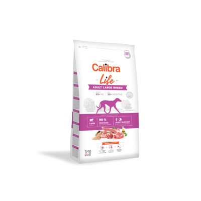 CALIBRA Dog Life Adult Large Breed Lamb sausas maistas suaugusiems didelių veislių šunims su ėriena 2,5kg paveikslėlis