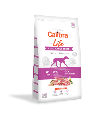 CALIBRA Dog Life Adult Large Breed Lamb sausas maistas suaugusiems didelių veislių šunims su ėriena 12kg paveikslėlis