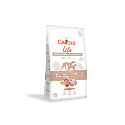CALIBRA Dog Life Senior M&L  Chicken sausas maistas vyresniems vidutinių ir didelių veislių šunims su vištiena, 2,5kg paveikslėlis