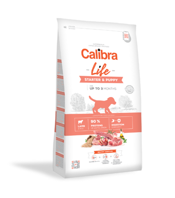 CALIBRA Dog Life Starter & Puppy Lamb sausas maistas šuniukams su ėriena ir ryžiais, 12 kg paveikslėlis