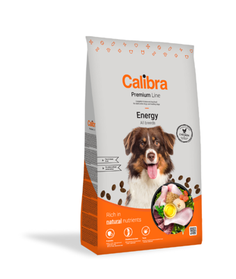 CALIBRA Dog Premium Line Energy sausas maistas aktyviems šunims su vištiena, 12 kg  paveikslėlis
