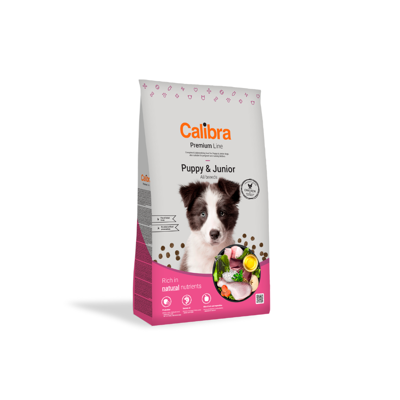 CALIBRA Dog Premium Line Puppy & Junior sausas maistas jauniems šunims su vištiena, 3 kg paveikslėlis