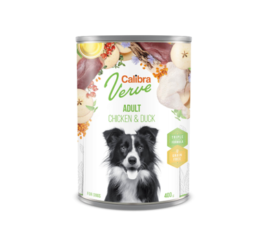 CALIBRA Dog Verve GF Adult Chicken & Duck konservai šunims su vištiena ir antiena, 400g paveikslėlis