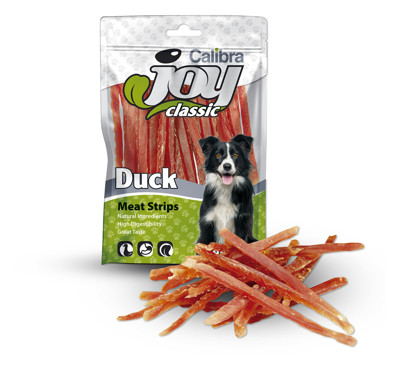 CALIBRA Joy Dog Classic Duck Strips skanėstai šunims su antiena, 80 g  paveikslėlis