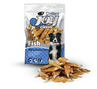 CALIBRA Joy Dog Classic Fish & Chicken Slice skanėstai šunims su žuvimi ir vištiena, 80 g paveikslėlis
