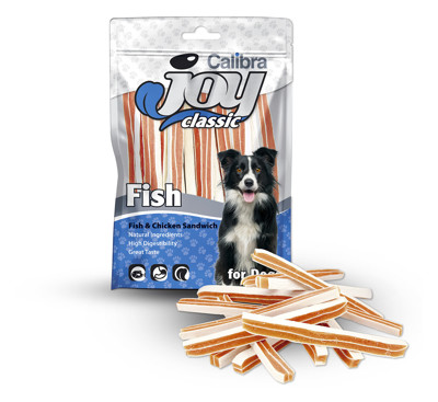 CALIBRA Joy Dog Classic Fish&Chicken Sandwich skanėstai šunims su vištiena ir menke, 80 g paveikslėlis