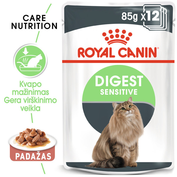 ROYAL CANIN FHN Digest sensitive in gravy konservai padaže suaugusioms jautrioms katėms 12x85 g paveikslėlis