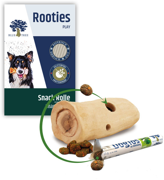 BLUE TREE Rooties play natūralus skanėstų ritinėlis iš buko šaknų šunims paveikslėlis
