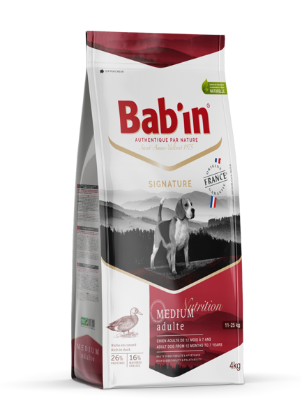 BAB'IN SIGNATURE MEDIUM ADULT sausas maistas suaugusiems vidutinių veislių šunims su antiena, 15 kg paveikslėlis