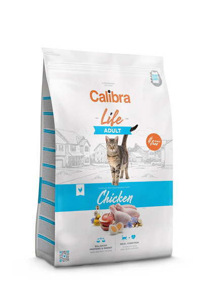 CALIBRA Cat Life Adult Chicken sausas maistas suaugusioms katėms su vištiena, 1,5 kg paveikslėlis
