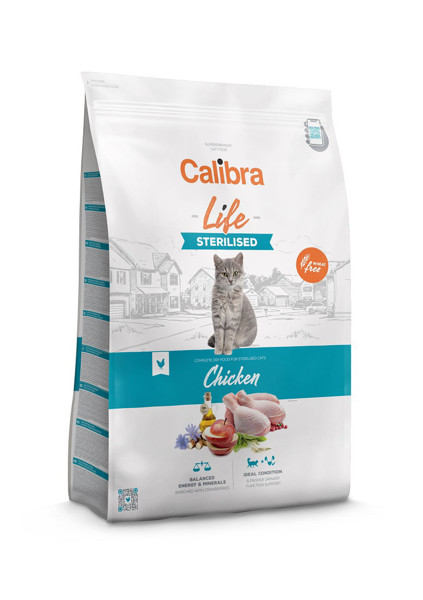 CALIBRA Cat Life Sterilised Chicken sausas maistas sterilizuotoms katėms su vištiena, 1,5 kg paveikslėlis