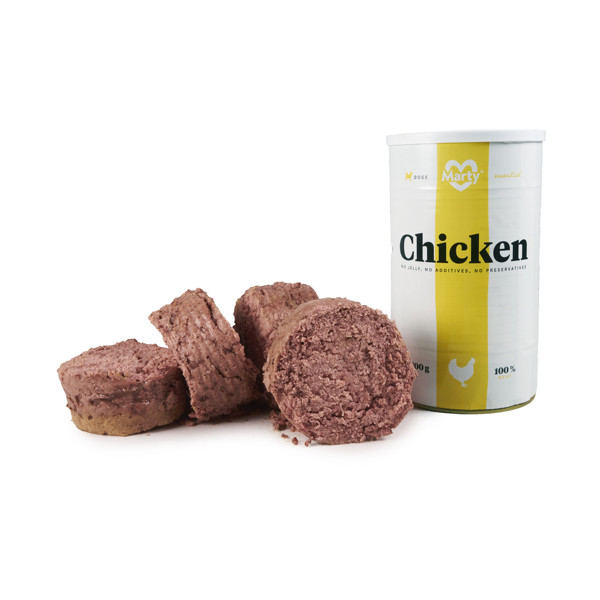 MARTY Essential 100 % mėsos konservai šunims su vištiena, 1200 g paveikslėlis