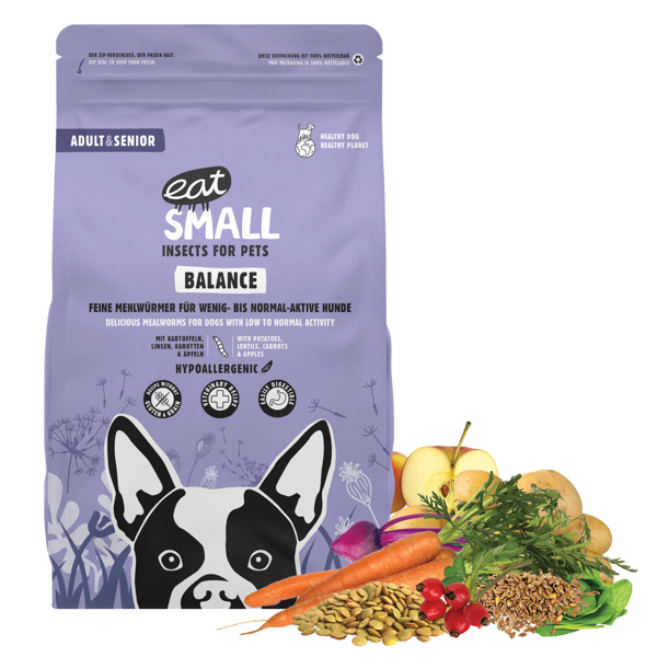 EAT SMALL Balance sausas maistas su vabzdžiais jautriems šunims, 10 kg paveikslėlis