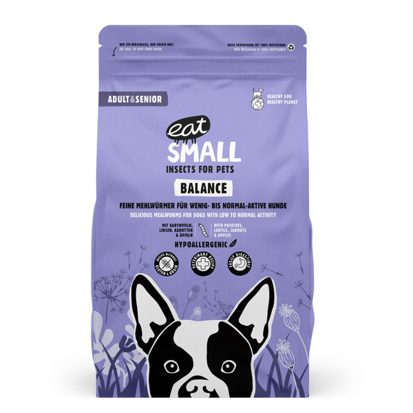 EAT SMALL Balance sausas maistas su vabzdžiais jautriems šunims, 2 kg paveikslėlis