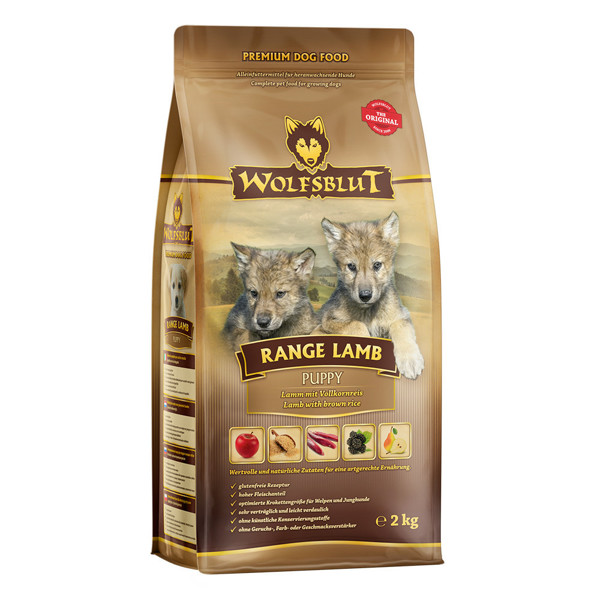 WOLFSBLUT Range Lamb Puppy sausas maistas šuniukams su ėriena ir rudaisiais ryžiais, 2 kg paveikslėlis