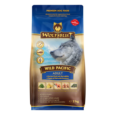 WOLFSBLUT Wild Pacific Adult sausas maistas suaugusiems šunims su įvairia žuvimi ir bulvėmis, 2 kg paveikslėlis