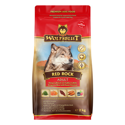 WOLFSBLUT Red Rock Adult sausas maistas suaugusiems alergiškiems šunims su kengūriena ir moliūgais, 2 kg paveikslėlis