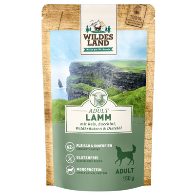 WILDES LAND lamb&rice konservuotas begrūdis pašaras suaugusiems šunims su ėriena ir ryžiais, 150 g paveikslėlis