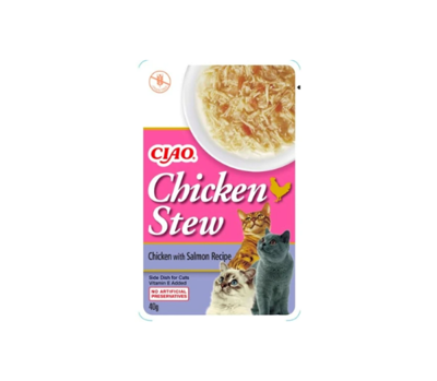 CIAO Chicken Stew with Salmon konservai katėms su lašiša, 40 g paveikslėlis