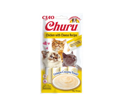 CHURU Cat Chicken Cheese tyrelė su vištiena ir sūriu katėms, 56 g paveikslėlis