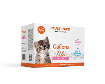 CALIBRA Cat Life pouch konservų maišeliuose kačiukams rinkinys, 12x85g paveikslėlis