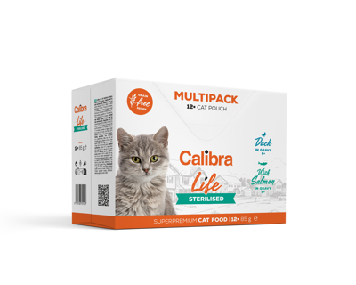 CALIBRA Cat Life pouch konservų maišeliuose sterilizuotoms rinkinys, 12x85g paveikslėlis