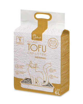 VELVET PAW Tofu kraikas katėms, originalus, 2mm granulės, 2.6 kg/6 l paveikslėlis