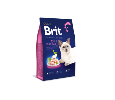 BRIT Premium Cat Adult Chicken sausas maistas suaugusioms katėms su vištiena 1,5 kg paveikslėlis