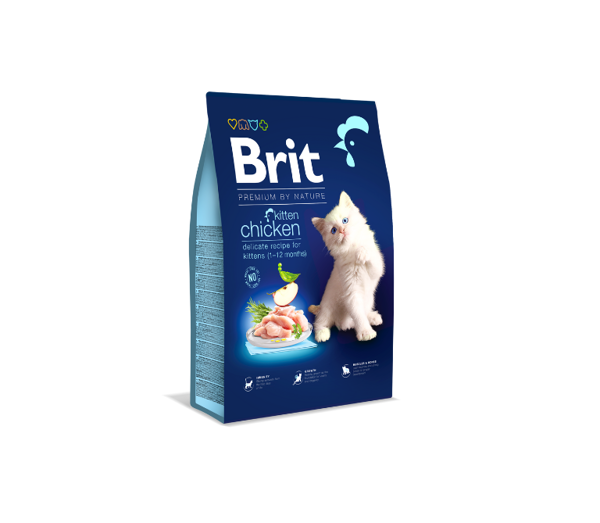 BRIT Premium Cat Kitten sausas maistas kačiukams su vištiena 8 kg paveikslėlis