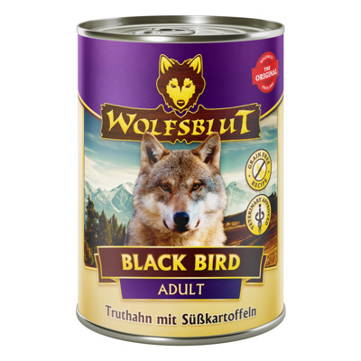 WOLFSBLUT Black Bird Adult konservai suaugusiems šunims su kalakutiena ir batatais, 395 g paveikslėlis