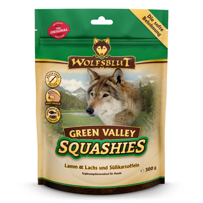 WOLFSBLUT Green Valley Squashies skanėstai šunims su ėriena ir lašiša, 300 g paveikslėlis