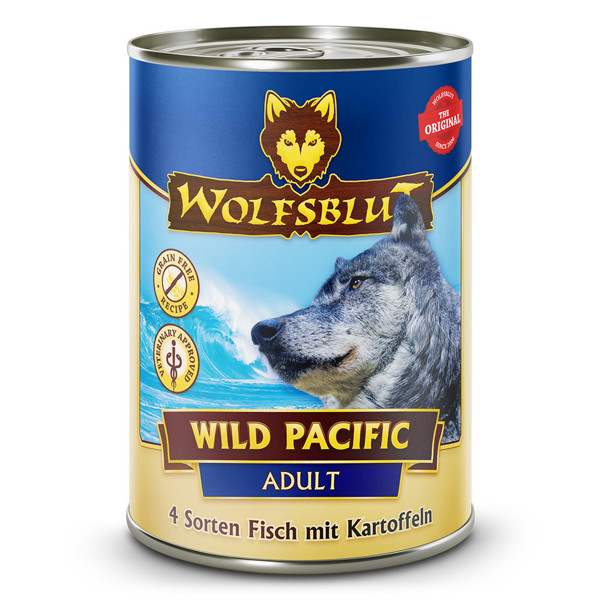 WOLFSBLUT Wild Pacific Adult   konservai suaugusiems šunims su žuvimi ir bulvėmis, 395 g paveikslėlis