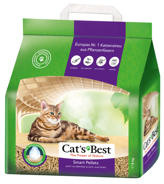 CAT‘S BEST SMART PELLETS  sušokantis medžio drožlių kraikas katėms, 10 l paveikslėlis