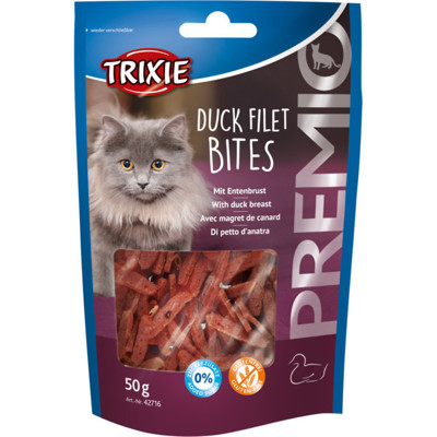 TRIXIE  PREMIO Duck Filet Bites, skanėstas katėms antienos file kąsneliai, 50 g paveikslėlis
