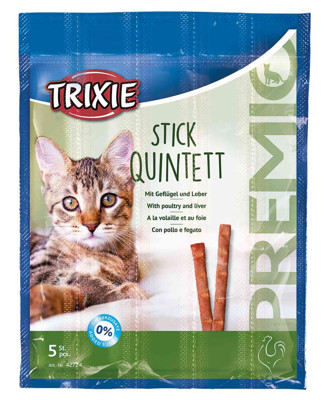 TRIXIE  PREMIO Stick Quintett, poultry-liver, skanėstas katėms, 5x5 g paveikslėlis