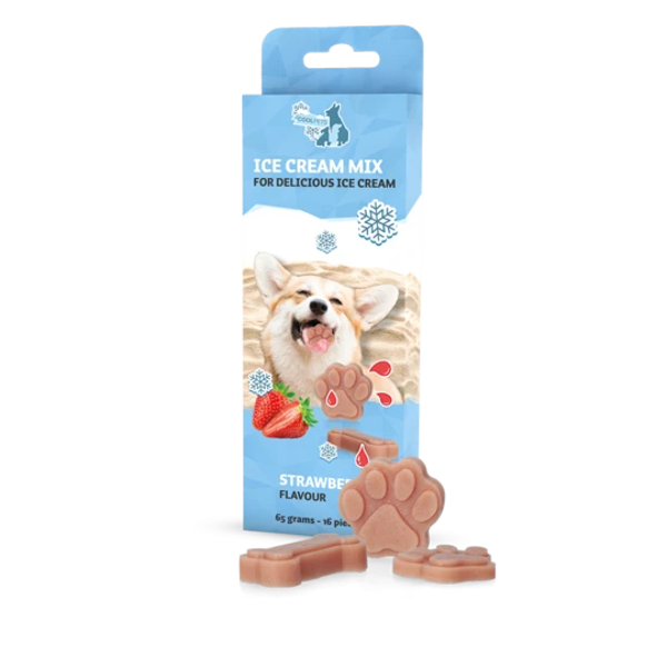 COOLPETS Dog Ice Mix Strawberry mišinys ledams gaminti, braškių sk. paveikslėlis