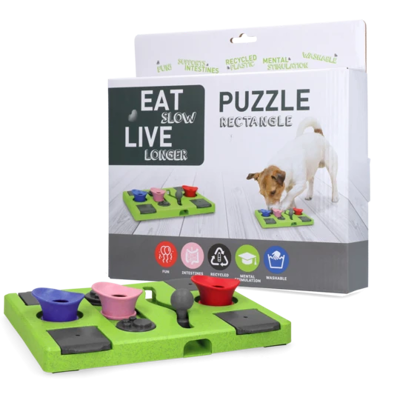 EAT SLOW LIVE LONGER interaktyvus žaislas dėlionė šunims, 25x26 cm paveikslėlis