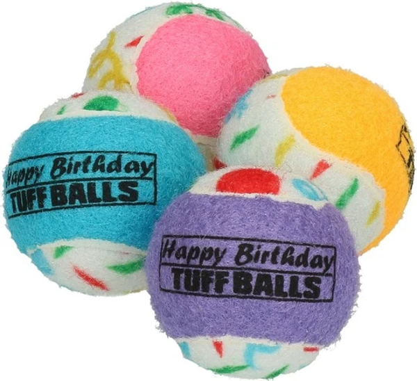 HAPPY BIRTHDAY Tuff maži kamuoliukai šunims, 5 cm paveikslėlis