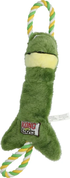 KONG Knots Tugger Frog patvarus žaislas šunims - varlė, 4x14 cm, žalias paveikslėlis
