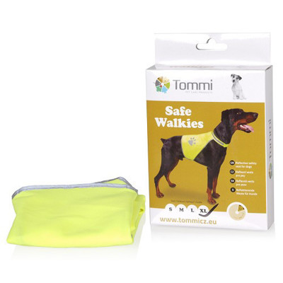 TOMMI šviesą atspindinti saugos liemenė šunims, XL, geltona paveikslėlis