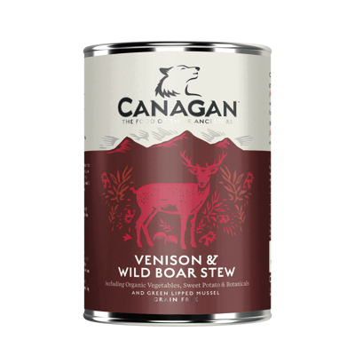 CANAGAN Venison & Wild Boar Stew konservai su elniena ir šerniena šunims, 400 g paveikslėlis