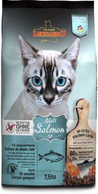 LEONARDO Adult Salmon Grain Free sausas maistas katėms su lašiša, 7,5 kg paveikslėlis