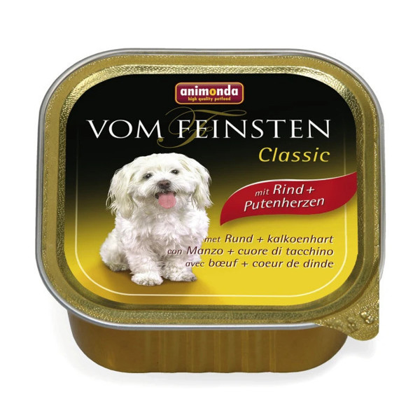 ANIMONDA Vom Feinsten konservai suaugusiems šunims su jautiena ir kalakutų širdelėmis, 150 g paveikslėlis