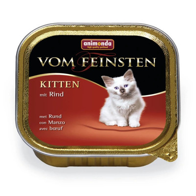 ANIMONDA Vom Feinsten Kitten konservuotas pašaras kačiukams su jautiena, 100 g paveikslėlis