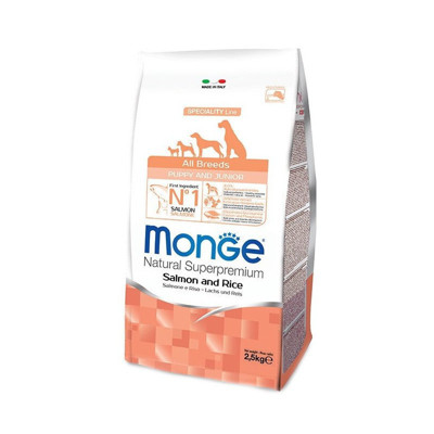MONGE Puppy sausas pašaras šuniukams su lašiša ir ryžiais, 12 kg paveikslėlis