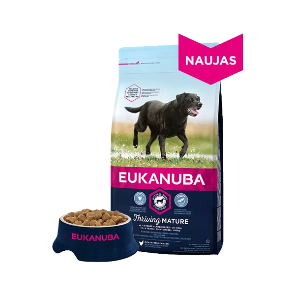 EUKANUBA Medium Mature sausas maistas vidutinių veislių brandiems šunims su vištiena, 15 kg paveikslėlis