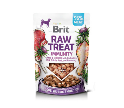 BRIT Raw Treat Immunity liofilizuoti skanėstai su ėriena ir vištiena, 40 g paveikslėlis
