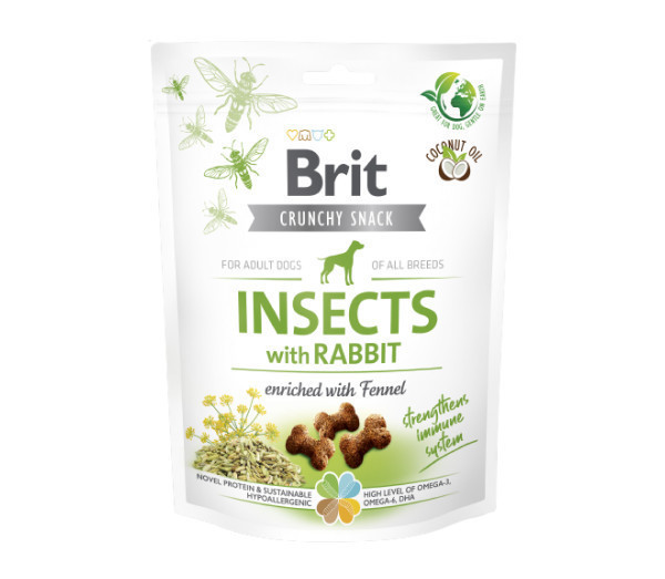 Brit Care Crunchy Cracker Insects with Rabbit skanėstai šunims 200 g paveikslėlis